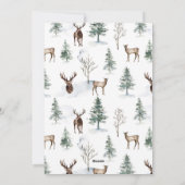 Winter Pine Tree-kerstfeest Feestdagenkaart (Achterkant)