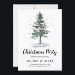 Winter Pine Tree-kerstfeest Feestdagenkaart<br><div class="desc">Moderne en chic design,  gedrukt op Trendy Waterverf Winter Pine Tree Kerstparty Uitnodiging die kan worden aangepast met jouw tekst. Klik op de knop "Aanpassen" en gebruik onze ontwerptool om deze sjabloon te wijzigen. Bekijk de grafische kunstontwerpopslag voor andere producten die bij dit ontwerp passen!</div>
