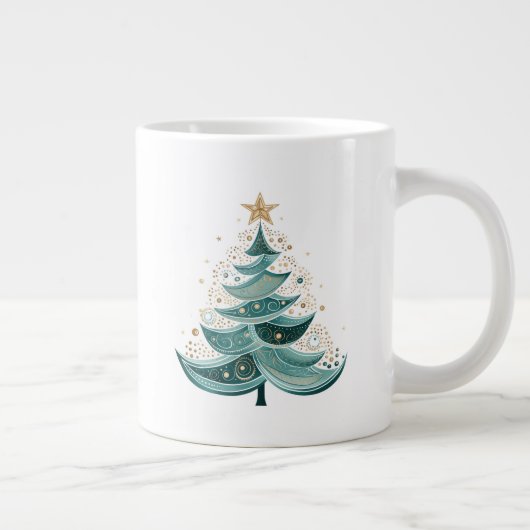Winter Pine Tree Kerstmis Koffie Mok (Rechts)
