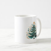 Winter Pine Tree Kerstmis Koffie Mok (Voorkant rechts)