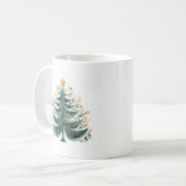 Winter Pine Tree Kerstmis Koffie Mok (Voorkant links)