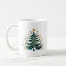 Winter Pine Tree Kerstmis Koffie Mok