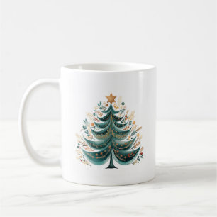 Winter Pine Tree Kerstmis Koffie Mok