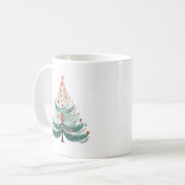 Winter Pine Tree Kerstmis Koffie Mok (Voorkant links)