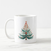 Winter Pine Tree Kerstmis Koffie Mok