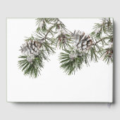 Winter Pine Tree & Pine Cones Weddenschap Gastenboek (Achterkant)