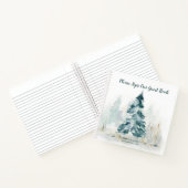 Winter Pine Tree Pine Green Terug Gastenboek Notitieboek (Binnen)
