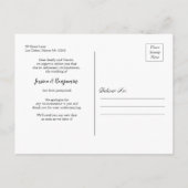 Winter Pine Tree Script Fotowijziging plannen Uitnodiging Briefkaart (Achterkant)