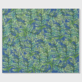 Winter Pine Tree Waterverf met de hand geschilderd Cadeaupapier (Vlak)