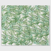 Winter Pine Tree Waterverf met de hand geschilderd Cadeaupapier (Vlak)