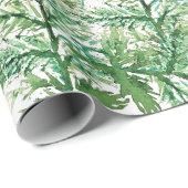 Winter Pine Tree Waterverf met de hand geschilderd Cadeaupapier (Rol Hoek)