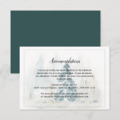 Winter Pine Tree Weddenschapskaarten Informatiekaartje (Voorkant / Achterkant)