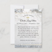 Winter Pine Trees 3.5x5 Sympathie Hartelijk dank Bedankkaart (Achterkant)