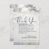 Winter Pine Trees 3.5x5 Sympathie Hartelijk dank Bedankkaart (Voorkant / Achterkant)