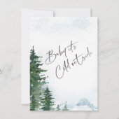 Winter Pine Trees Baby zijn koude Baby shower Kaart (Achterkant)