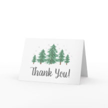 Winter Pine Trees Bedankt Opmerking