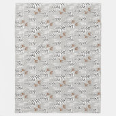 Winter Pine Trees en Cute Deer Fleece Blanket (Voorkant)