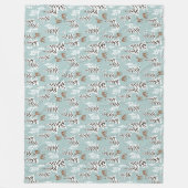 Winter Pine Trees en Cute Deer Fleece Deken (Voorkant)