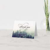 Winter Pine Trees Forest Script Bedankt (Voorkant)