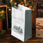 Winter Pine Trees Kerstmis gepersonaliseerd Klein Cadeauzakje