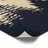 Winter Pine Trees Kraft Wedding Seding Chart Poster (Hoek)