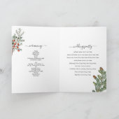 Winter Pine Trees Lantaarn Bruiloft Orde van Servi Programma (Binnen)