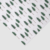 Winter Pine Trees Minimalist Retro Forest Pattern  Tissuepapier (Detail)