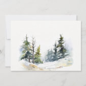 Winter Pine Trees Sneeuwlandschap repetitie diner Kaart (Achterkant)
