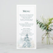 Winter Pine Trees Sneeuwpop Groene Achtergrondmenu Menu (Staand voorkant)