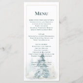 Winter Pine Trees Sneeuwpop Groene Achtergrondmenu Menu (Voorkant)