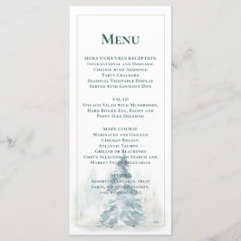 Winter Pine Trees Sneeuwpop Groene Achtergrondmenu Menu