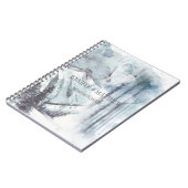 Winter Pine Trees Snow Mountains Wedding Planner Notitieboek (Linkerzijde)