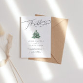 Winter Pine Trees Snow Wedding Kaart