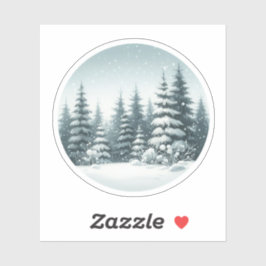 Winter Pine Trees Sticker