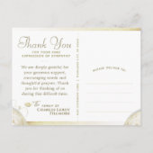 Winter Pine Trees Sympathie Dank u Briefkaart (Achterkant)