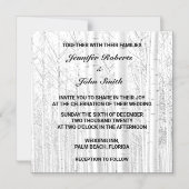 Winter Pine Trees White Bossen Natuur Wedding Magnetische Uitnodiging (Voorkant)