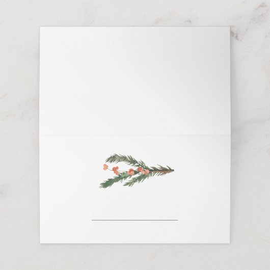 Winter Pine Vul in Plaatskaartje (Buitenkant ongevouwen)