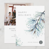 Winter Pine Waterverf Zakelijke vakantie kaarten (Voorkant / Achterkant)