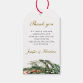 Winter Pine Wedding Bedankt Cadeaulabel (Voorkant)