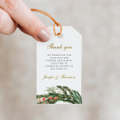 Winter Pine Wedding Bedankt Cadeaulabel