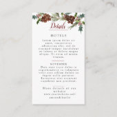 Winter Pine Wedding Details Informatiekaartje (Voorkant)