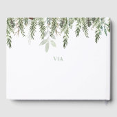 Winter Pine Wedding Guestbook Gastenboek (Achterkant)
