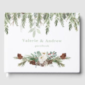 Winter Pine Wedding Guestbook Gastenboek (Voorkant)