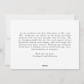 Winter Pine Wreath Merry & Married Photo Christmas Feestdagenkaart (Achterkant)