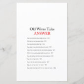 Winter Pinecone Baby shower Game met Antwoord (Achterkant)