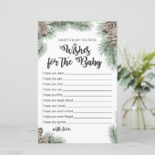 Winter Pinecone Baby shower Game PRINED (Staand voorkant)