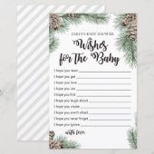 Winter Pinecone Baby shower Game PRINED (Voorkant / Achterkant)