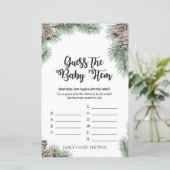 Winter Pinecone Baby shower Game PRINED (Staand voorkant)