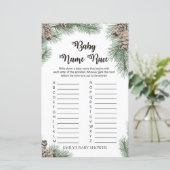 Winter Pinecone Baby shower Game PRINED (Staand voorkant)
