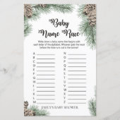Winter Pinecone Baby shower Game PRINED (Voorkant)